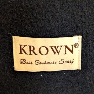 74x30 Krown Berr Cashmere Black Shawl